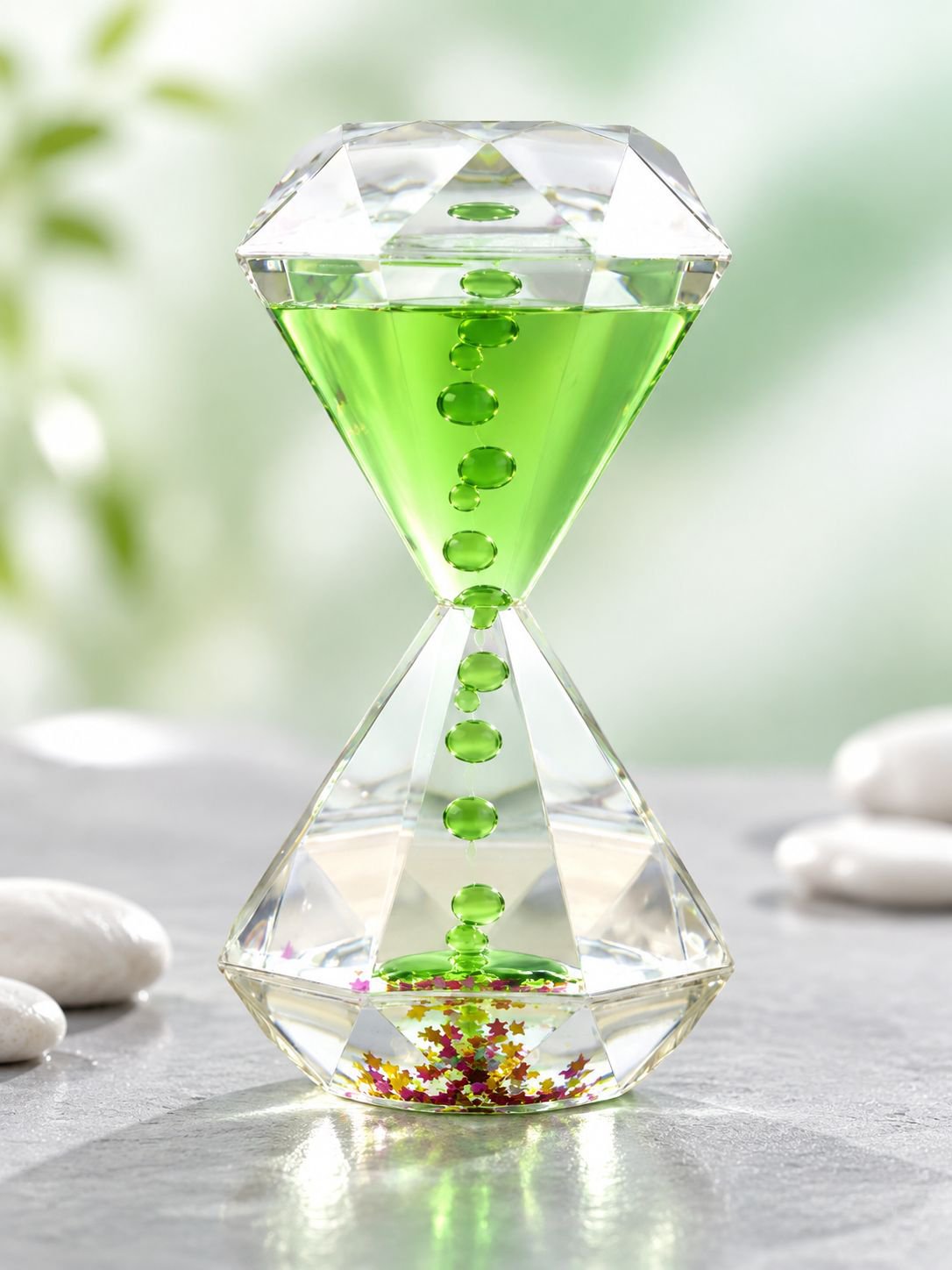 Reloj de arena moderno con diseño de diamante, ideal para decoración de oficina