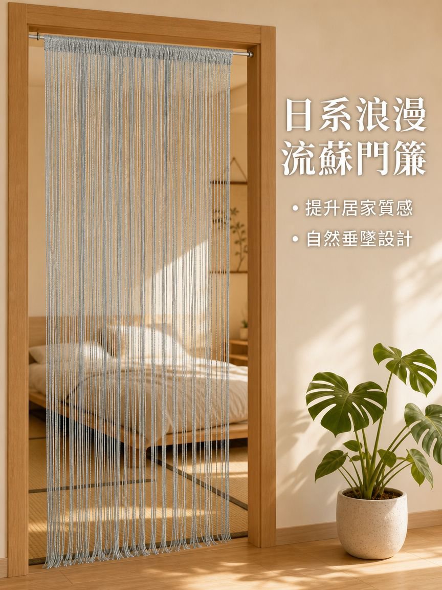 門簾裝飾窗簾串珠1*2米