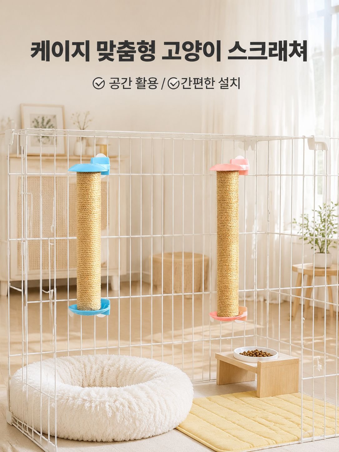 내마모성 비듬방지 고양이 발톱갈이 기둥