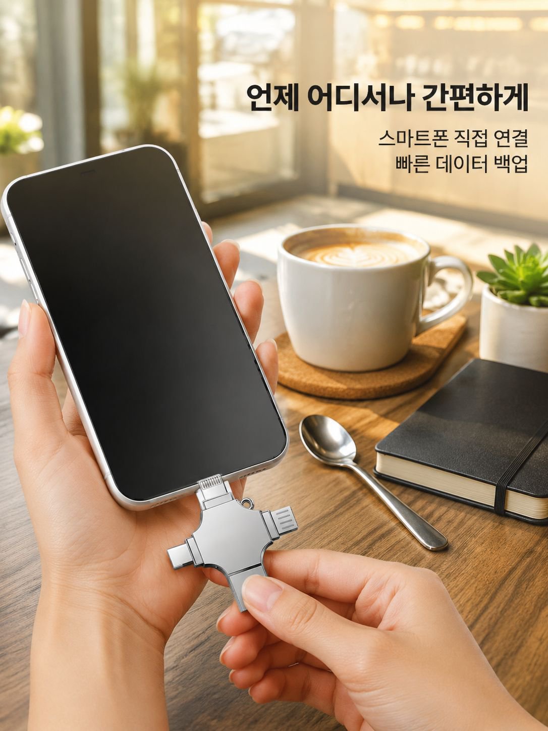 컴퓨터 겸용 USB 쿼드 원 대용량 다기능 메탈 핸드폰 USB