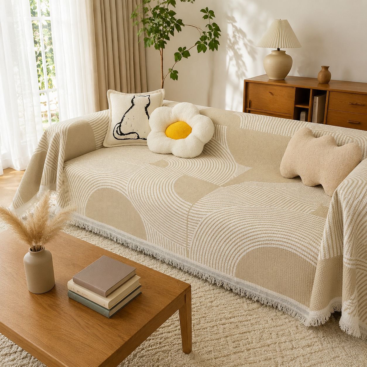 High-value Nordic sofa towel new waffle full cover four seasons universal