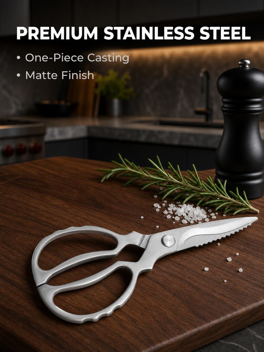 Stainless steel kitchen shears