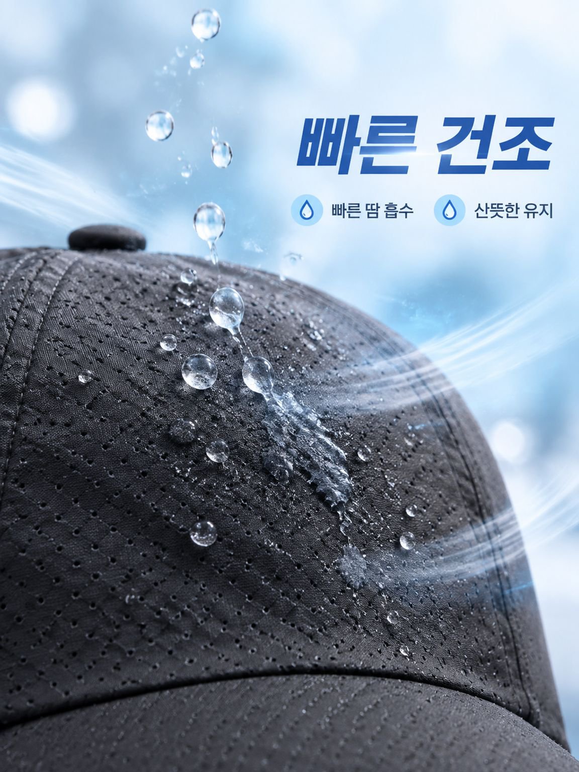 남성용 여름 쿨링 빠른 건조 모자