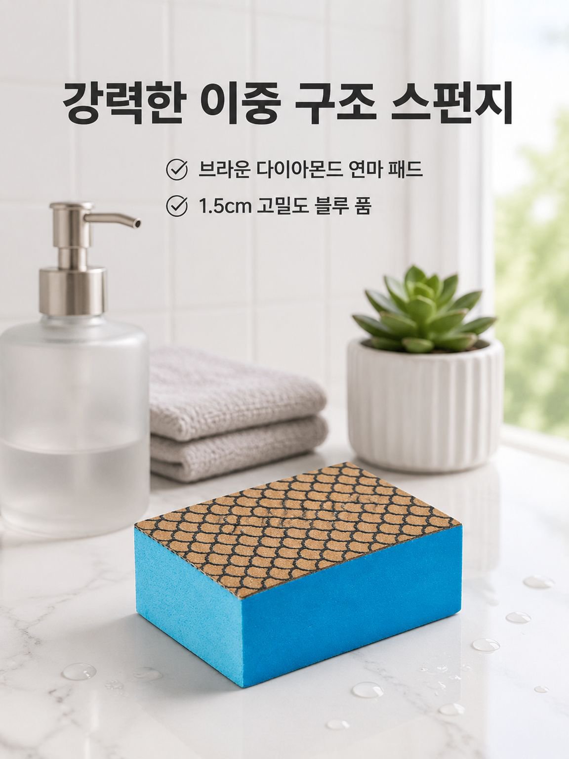 일본 수입 거울면 금강사 스펀지 지우개