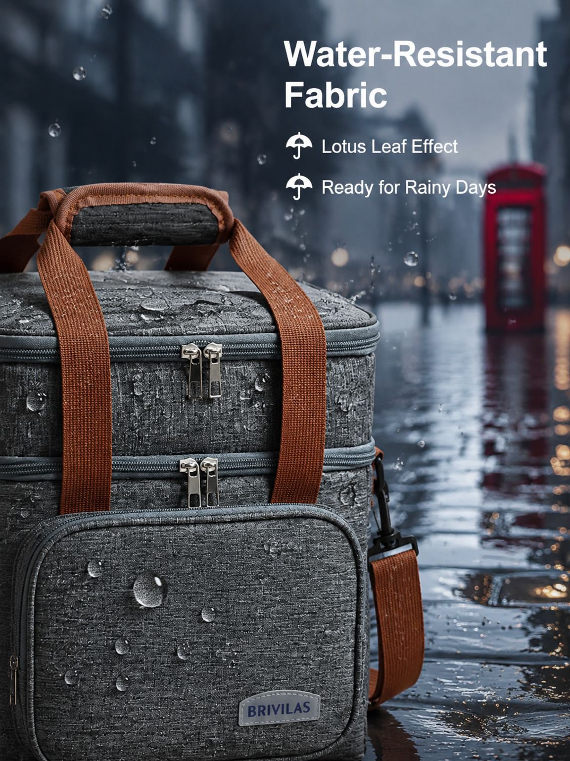 Outdoor große Kapazität Doppel-Schicht Isoliertasche Eistasche Lunchbag