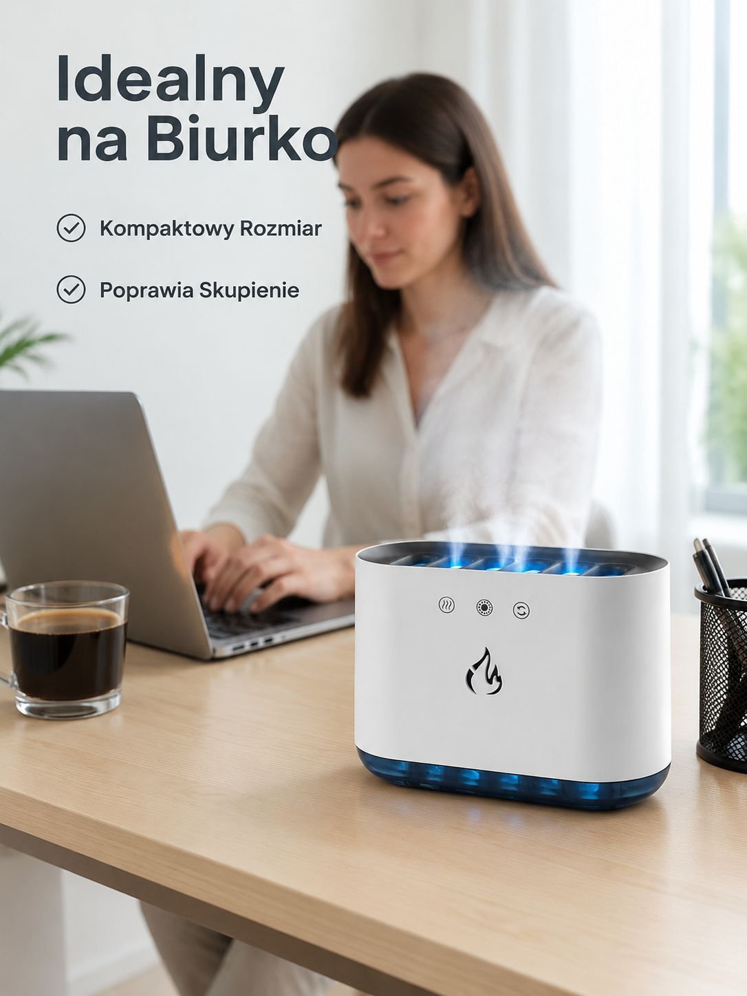 Wielofunkcyjny kolorowy przenośny nawilżacz zapachowy na biurko