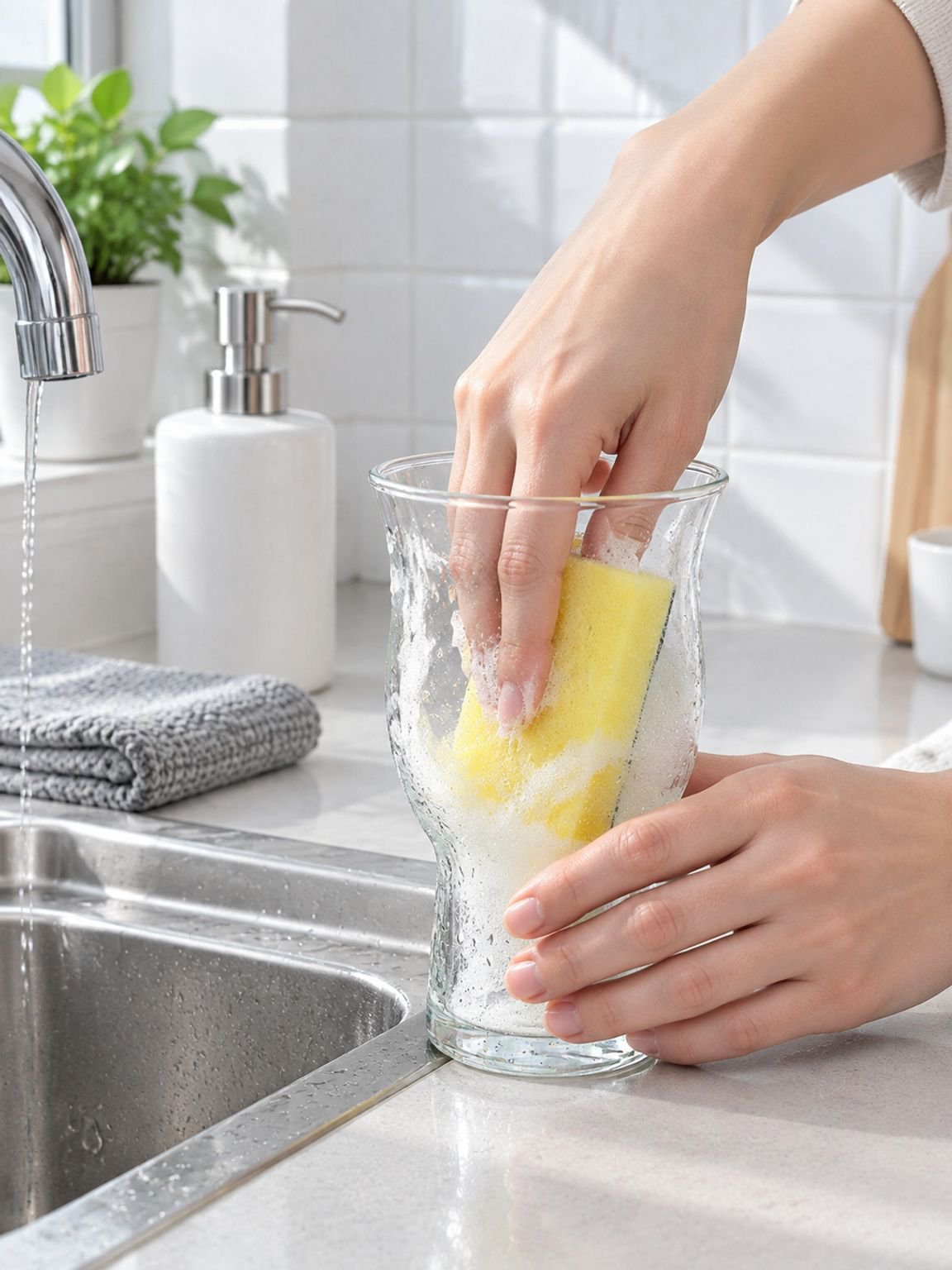 Modern wide rim glass for beverages