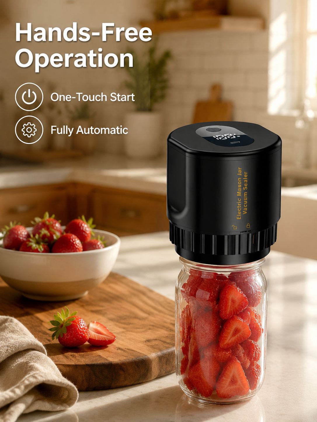 New Mason jar sealing machine, fully automatic small household food preservation machine, vacuum sea