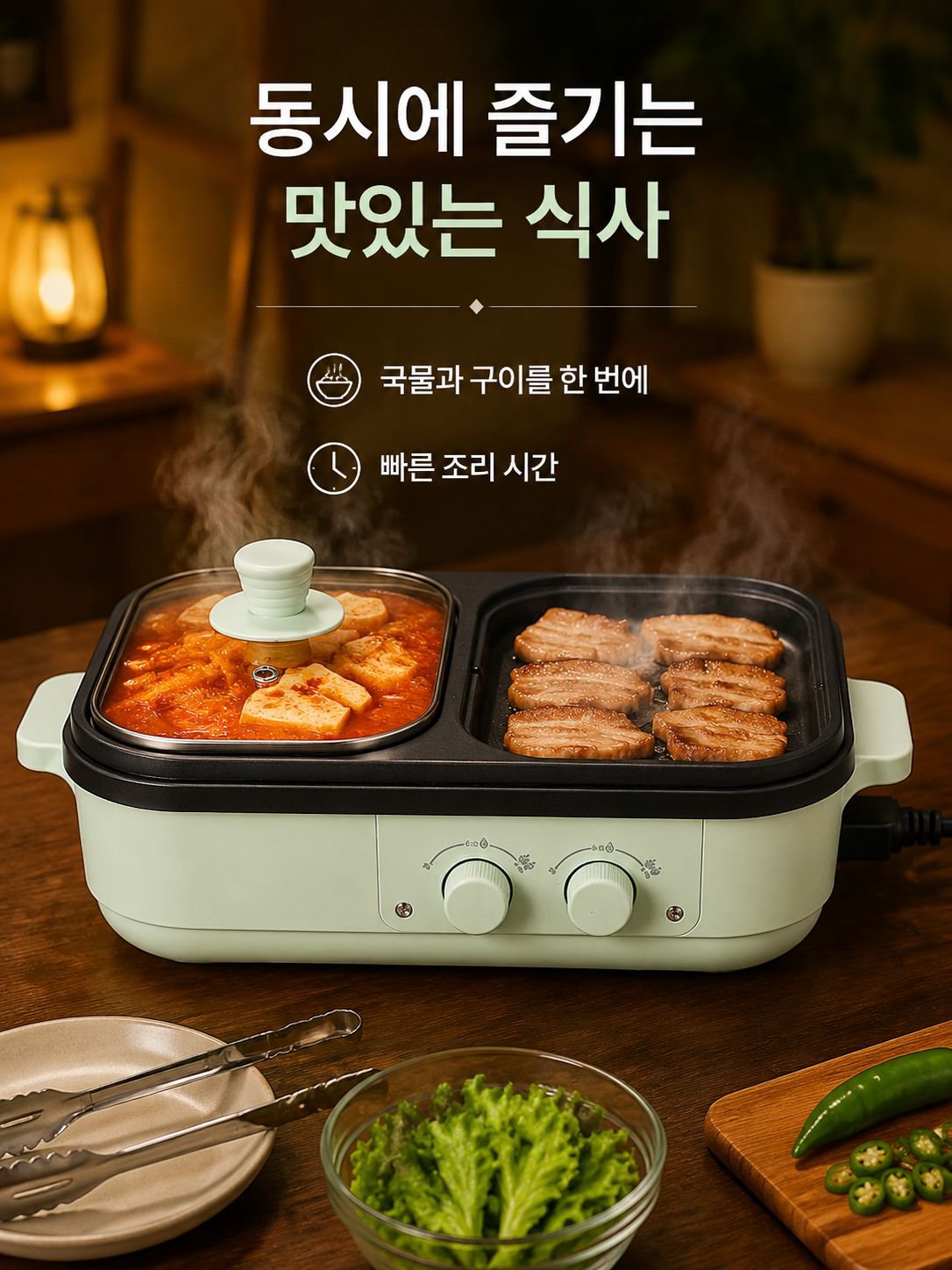 다기능 전기 그릴 핫팟 바베큐 기기