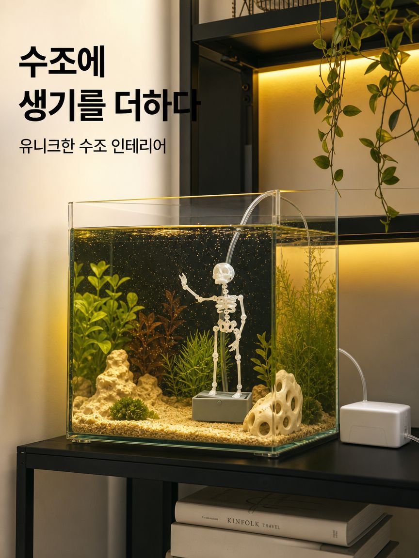 어항용 창의적인 해골 장식