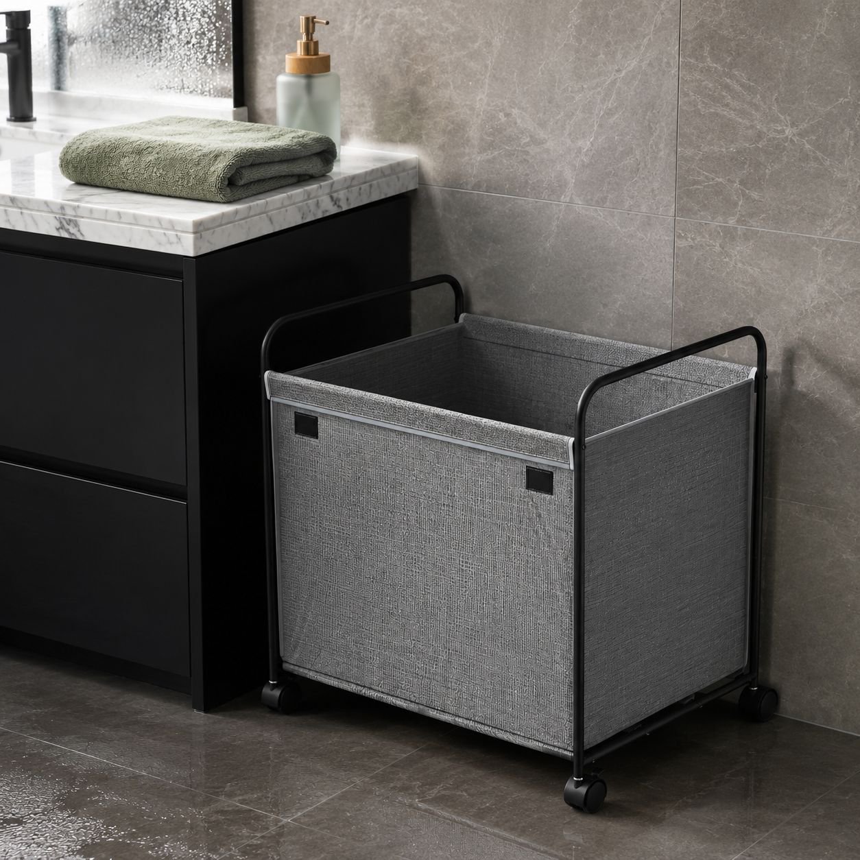 Large Capacity Movable Laundry Basket Oxford Cloth Household Storage Box