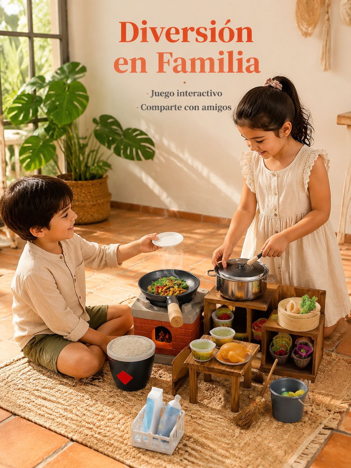 Set de cocina de madera para niños