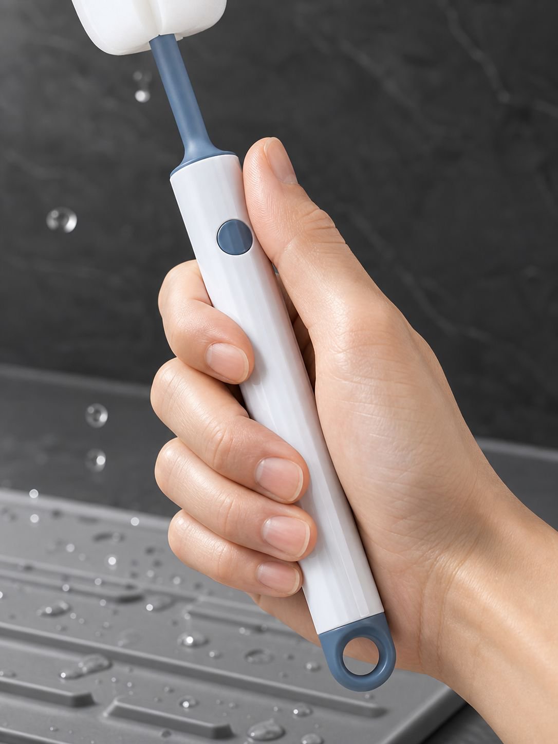 Ergonomic handle of the multipurpose cup brush