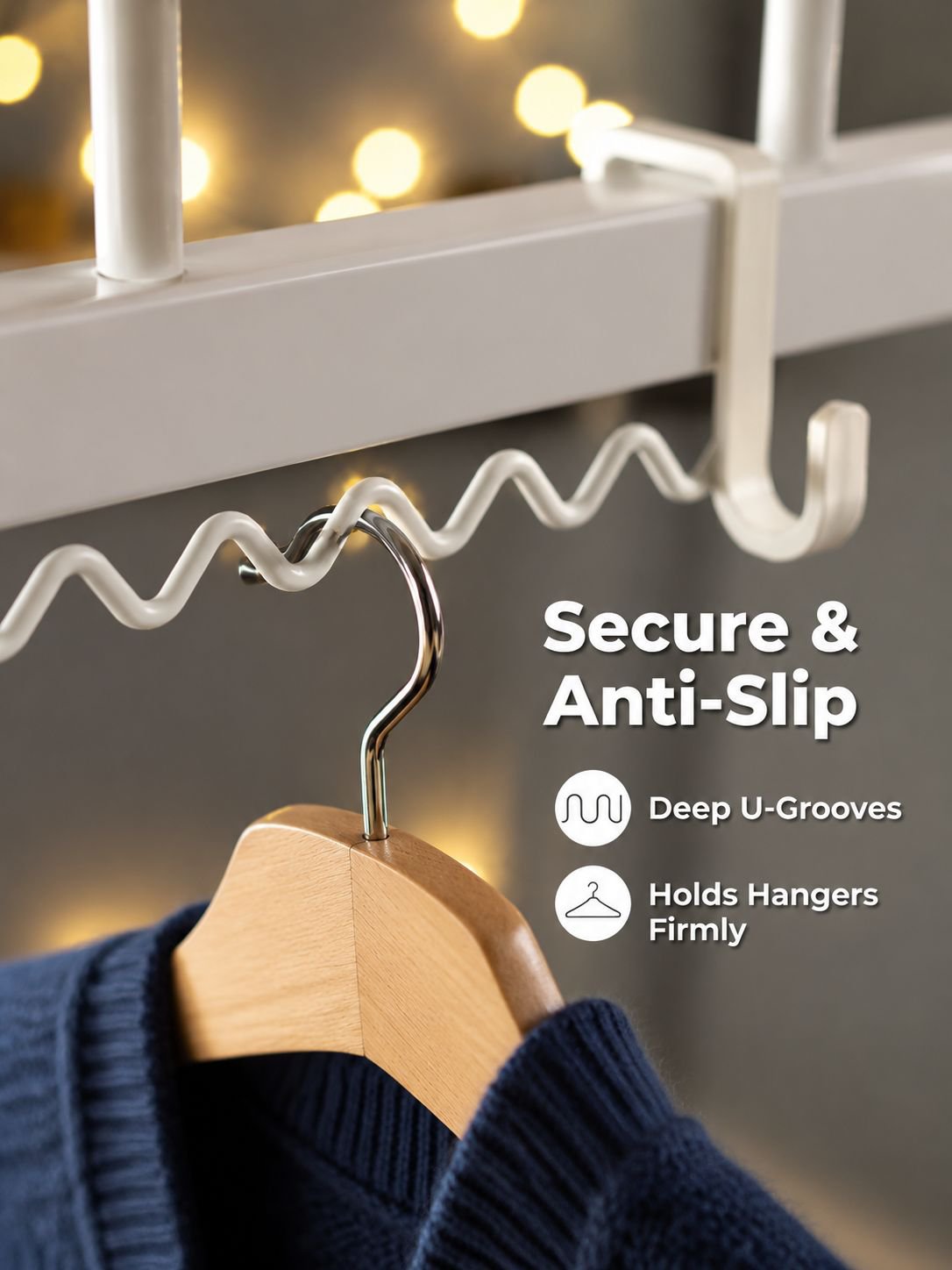 Wavy Dormitory Clothes Storage Hook