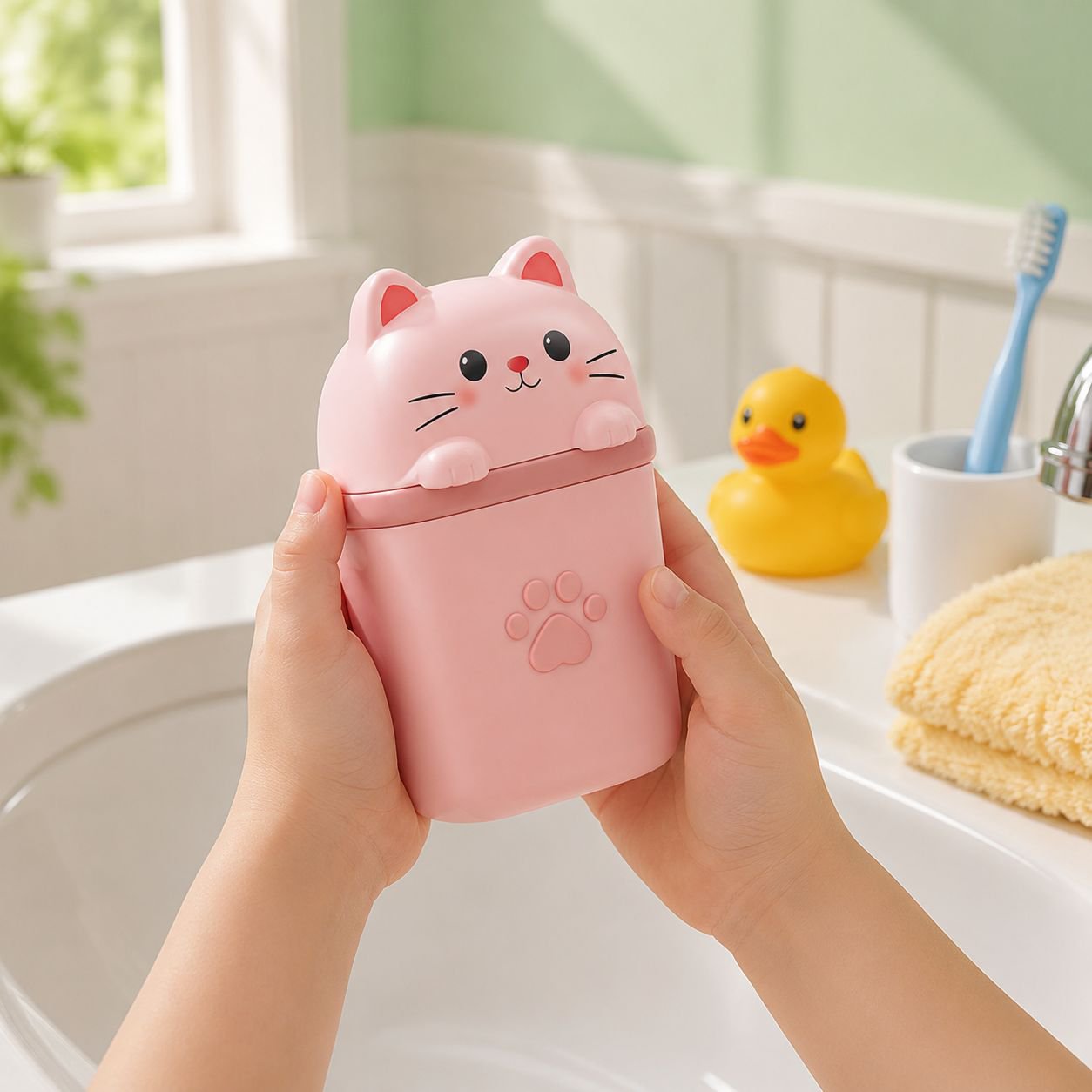 Adorable Cat Design Soap Box with Drainage Feature