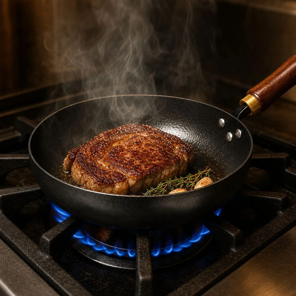 Uncoated Iron Small Frying Pan