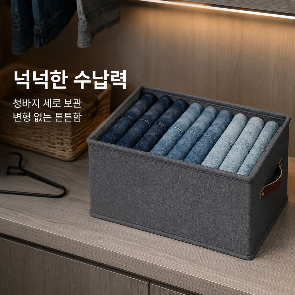 옥스포드 천 대용량 의류 수납함