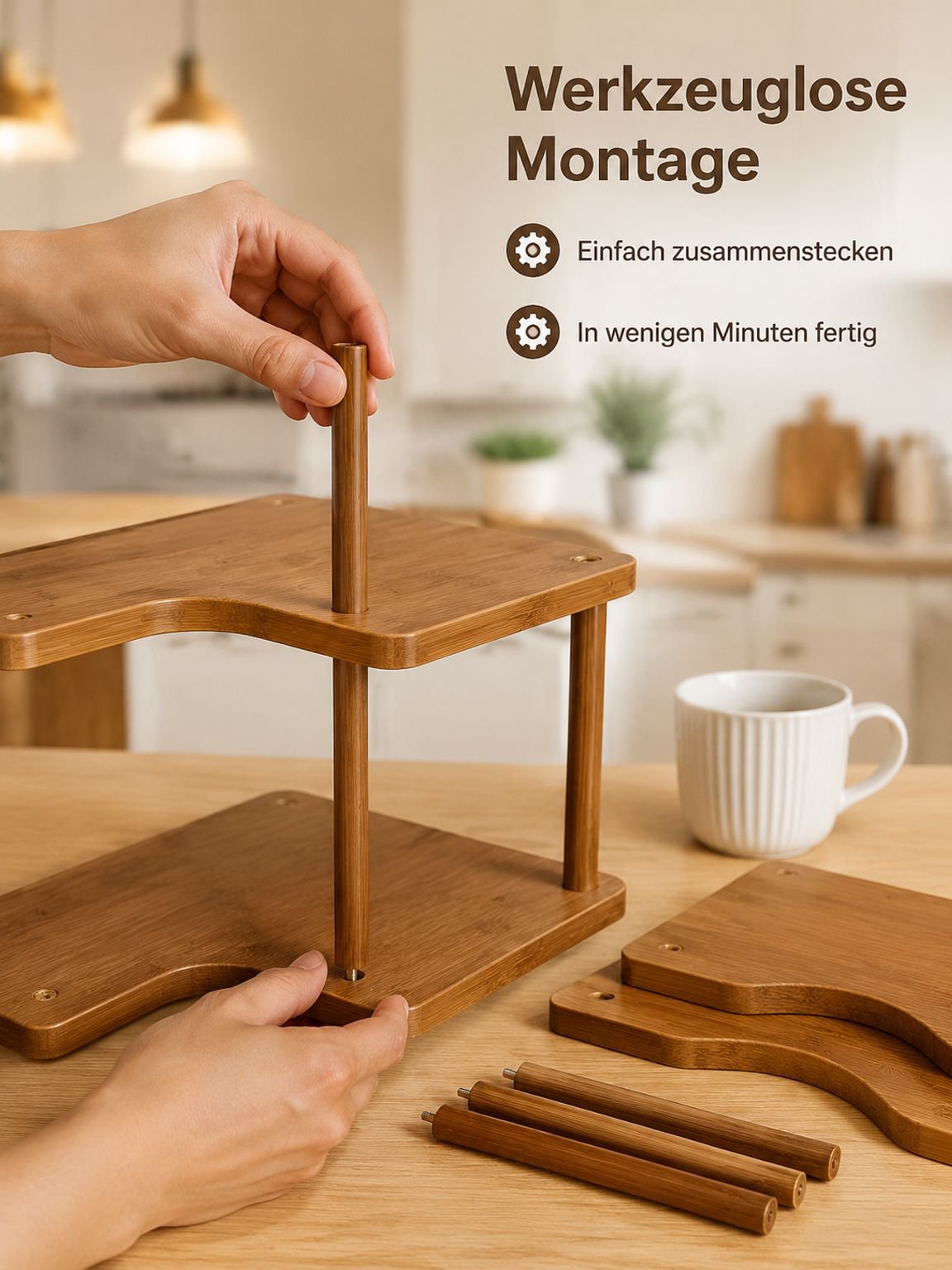 Multifunktionale Tassenablage für Küchenutensilien