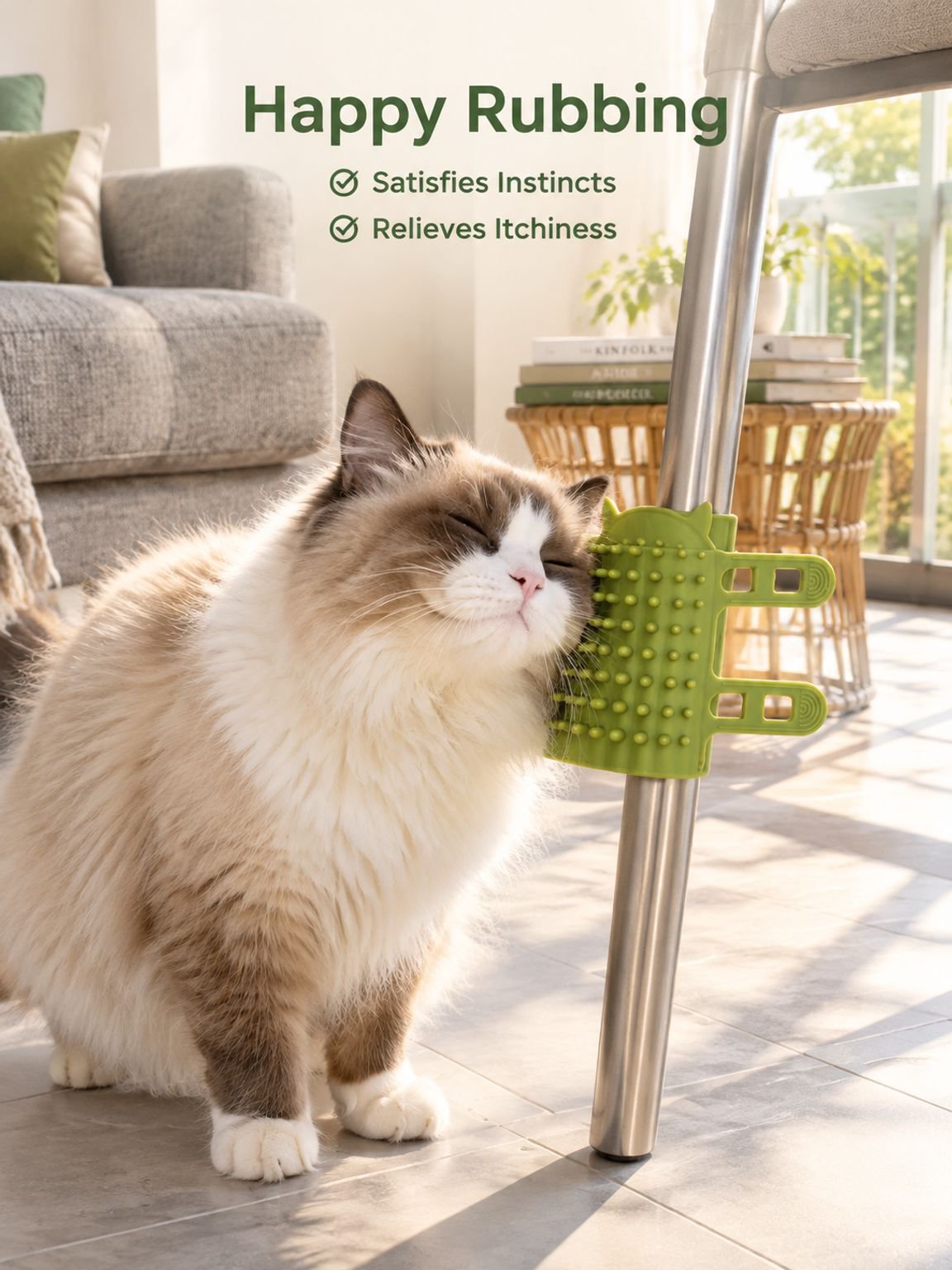 Cat scratching massage brush