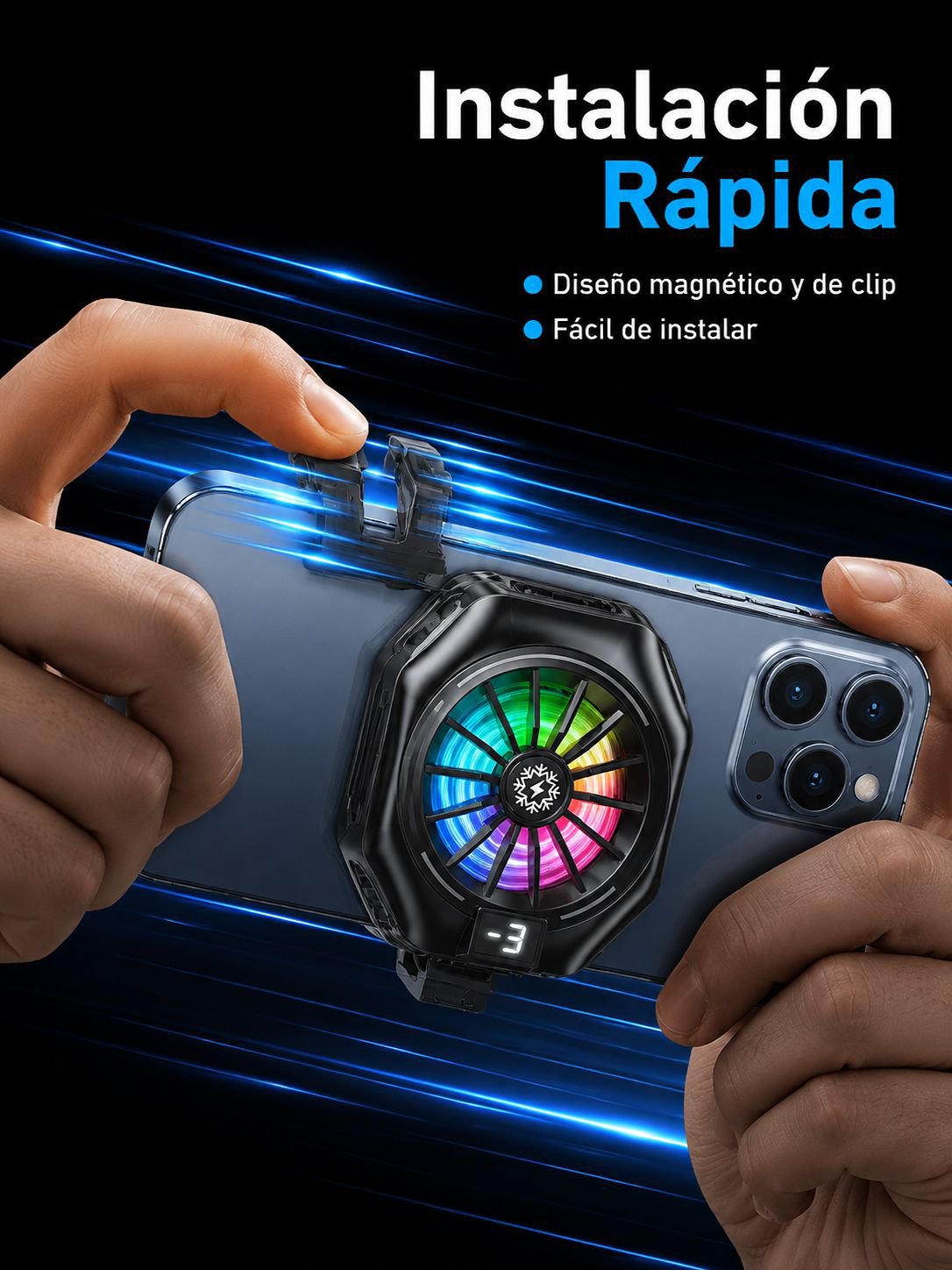 Accesorio de enfriamiento para gaming en teléfonos