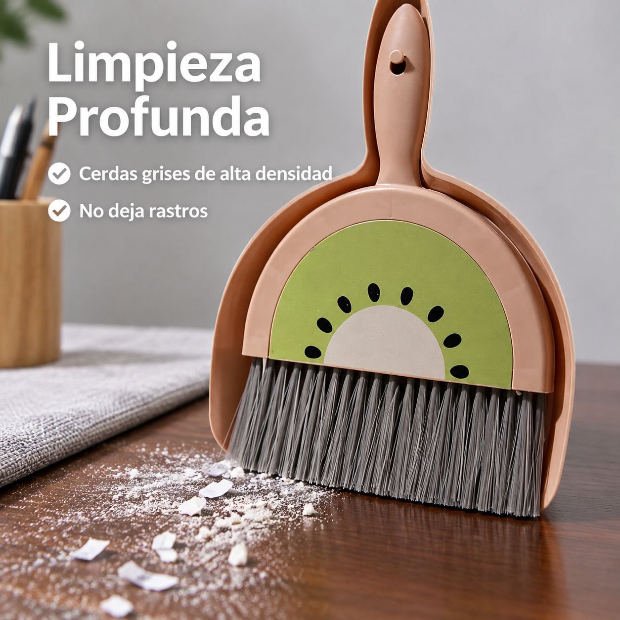 Lindo juego de escoba de escritorio en miniatura