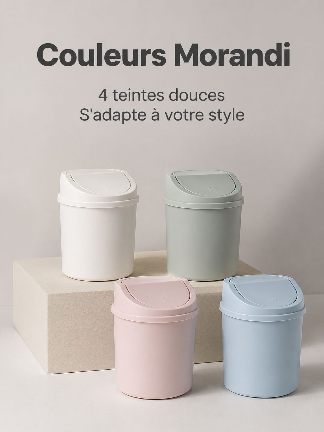 Cubo portátil de almacenamiento para tocador