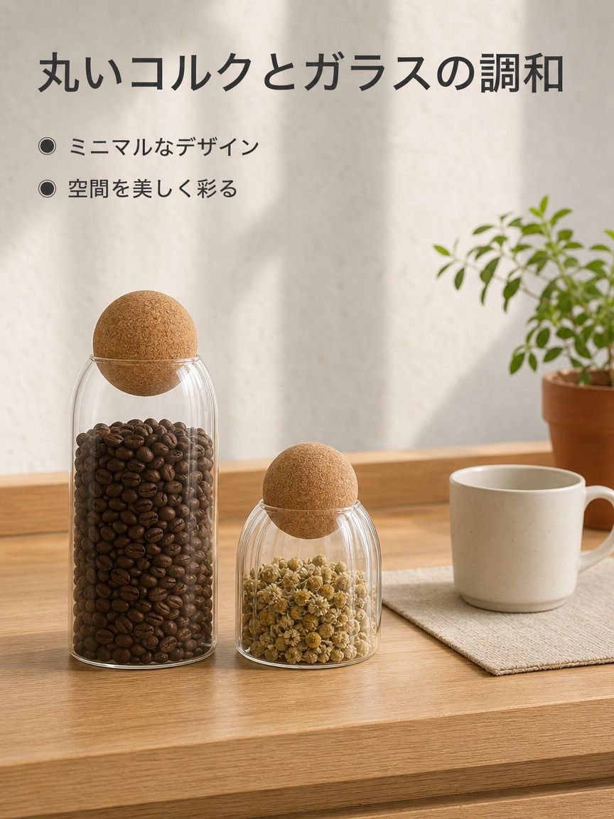 コルク栓付きガラス製保存瓶