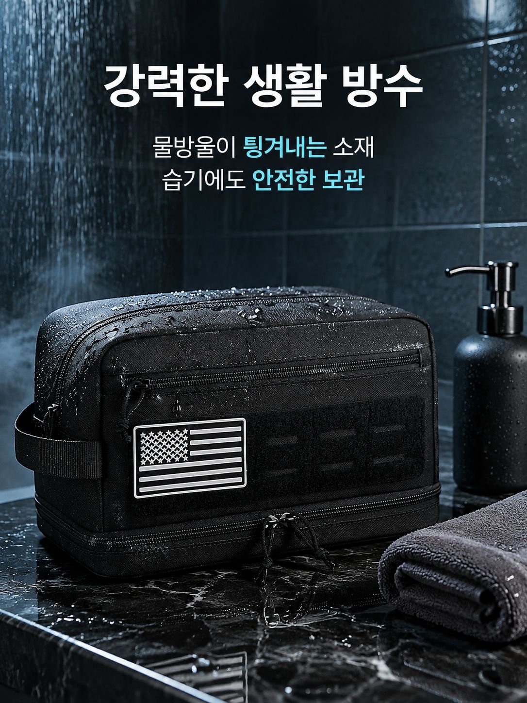 다기능 건습 분리 수납 파우치
