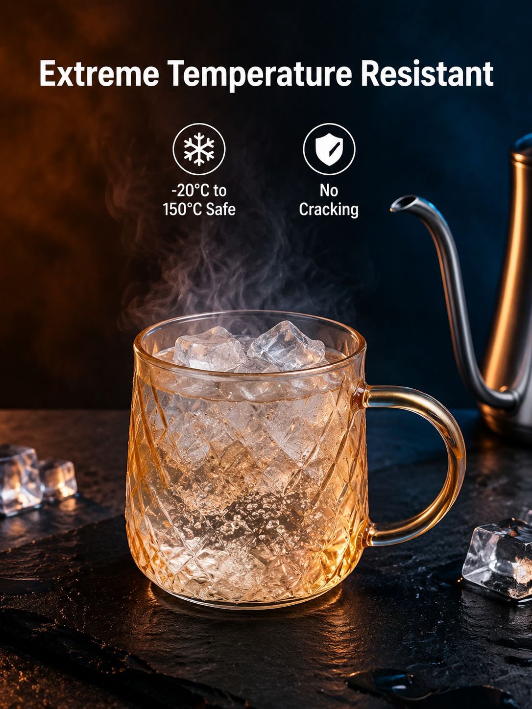 Heat-resistant glass water cup