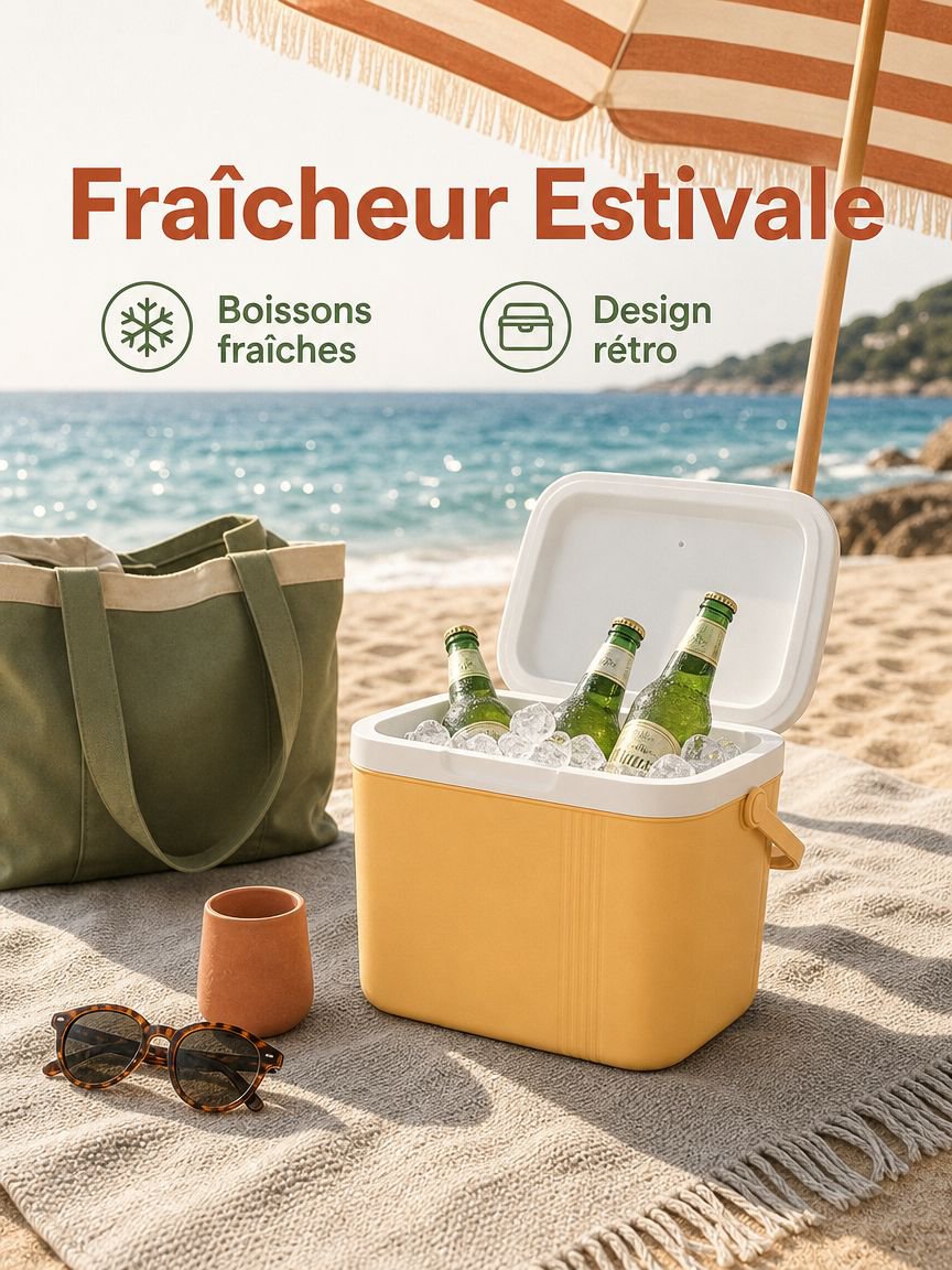 Glacière portable pour camping en plein air