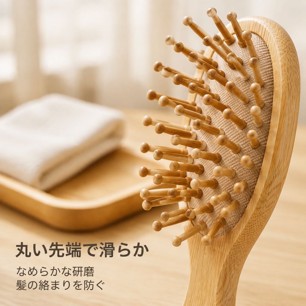 竹製のヘアコーム