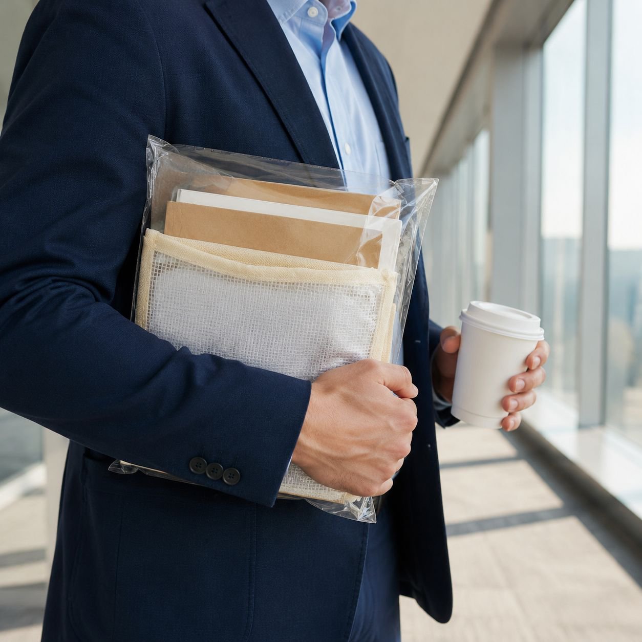 Easy-carry clear storage bag for convenient transportation