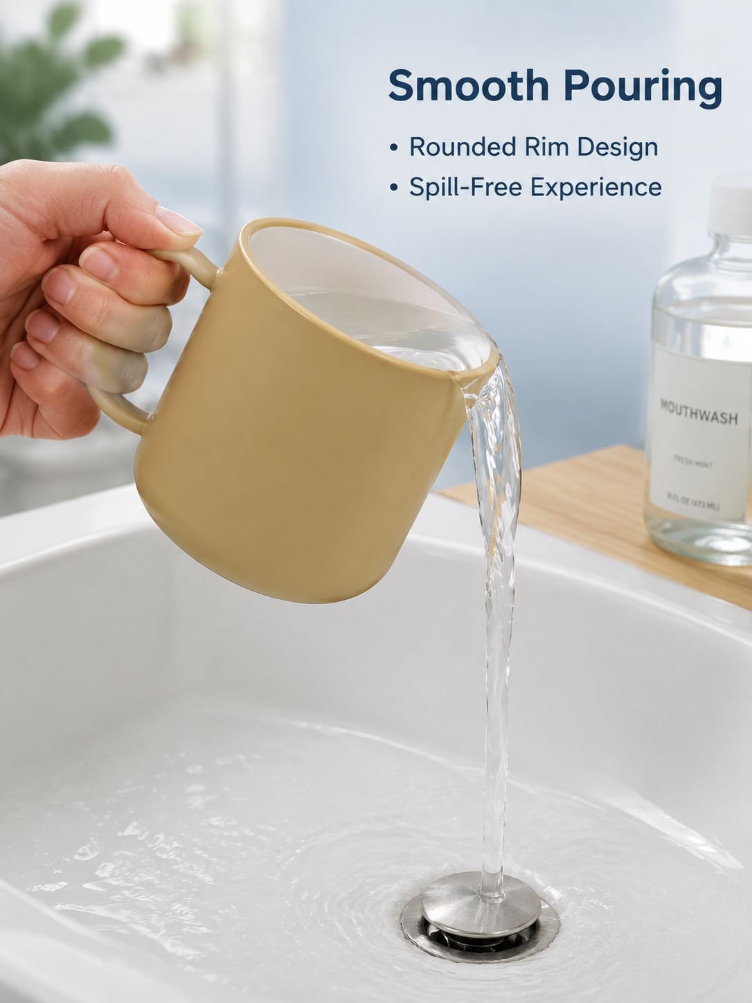 Thick, simple and fashionable mouthwash cup