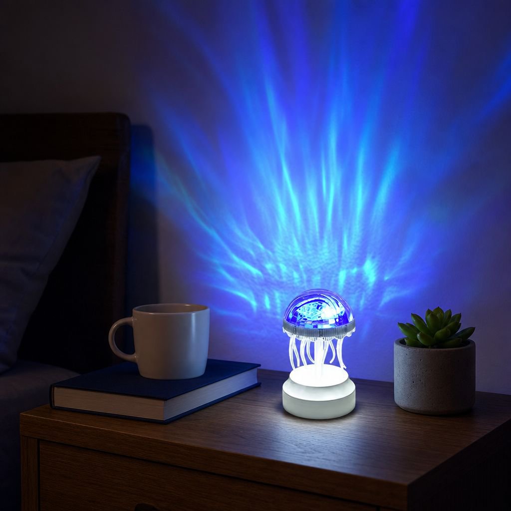 Creative Jellyfish Eye-Friendly Ambient Night Light with 16 Modes