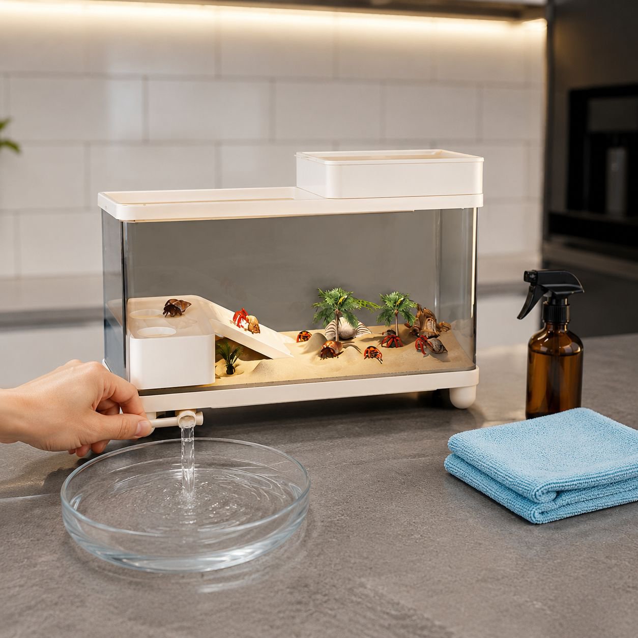 Durable materials used in the crab ecological breeding tank