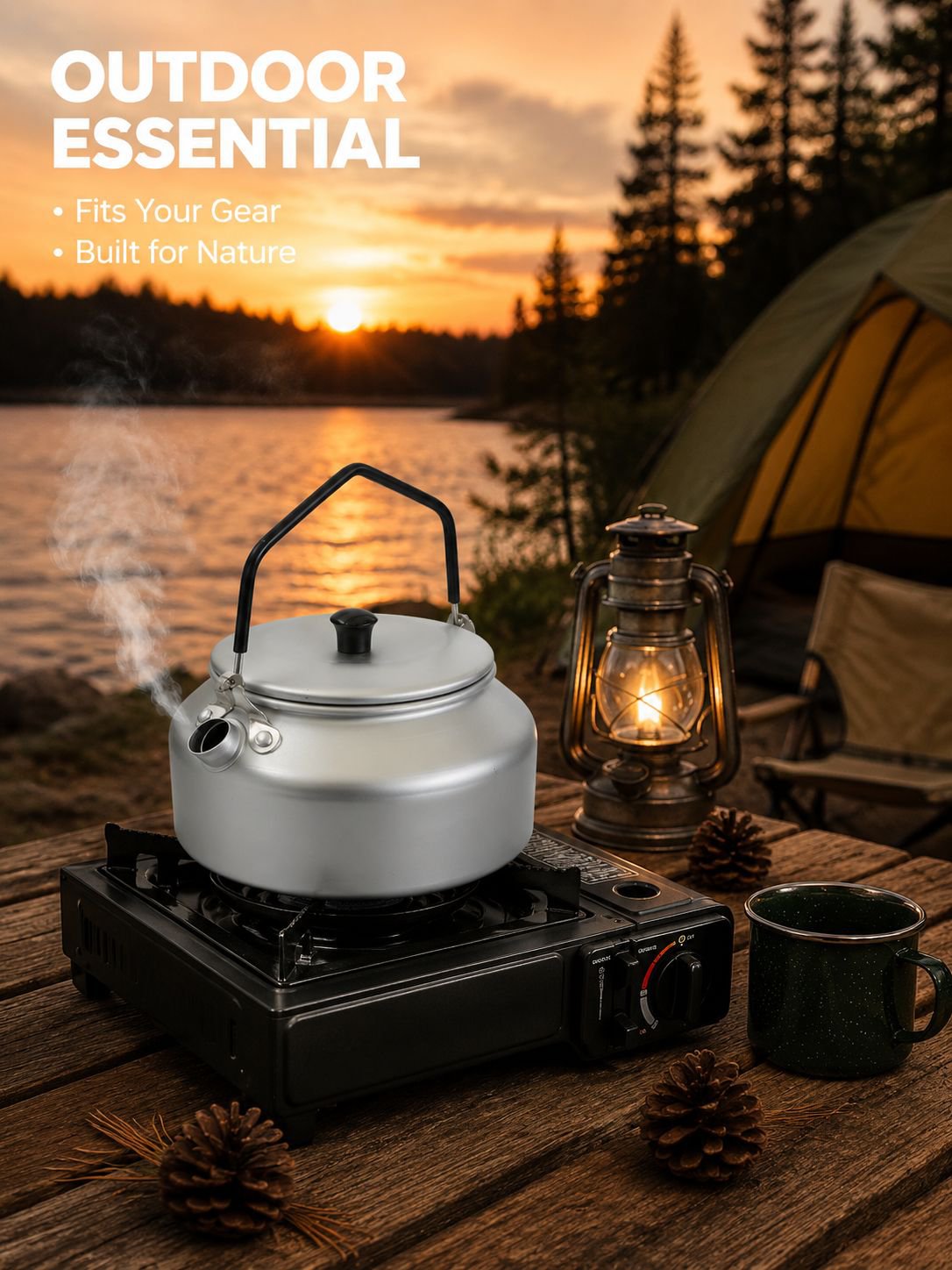 Portable Ultra-light Aluminum Camping Coffee/Tea Kettle