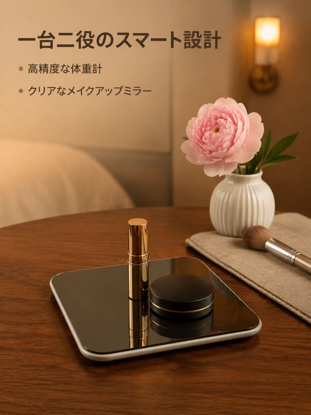 携帯用ミラー付きスケール
