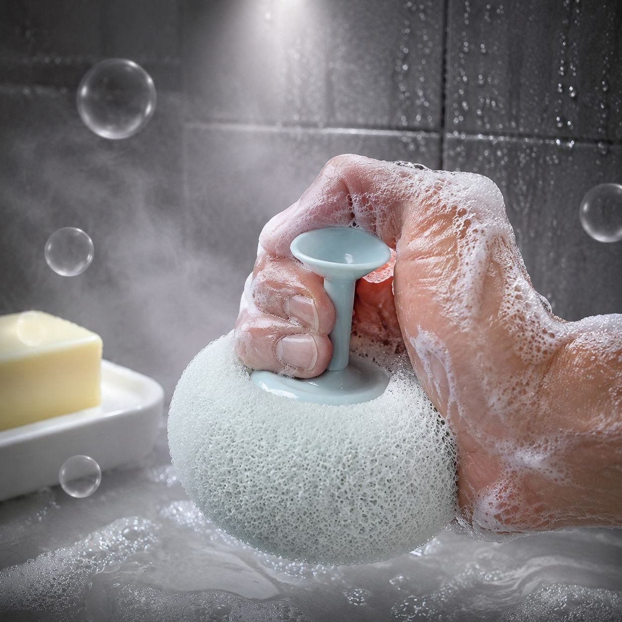 다양한 컬러의 흡착식 목욕볼 제품