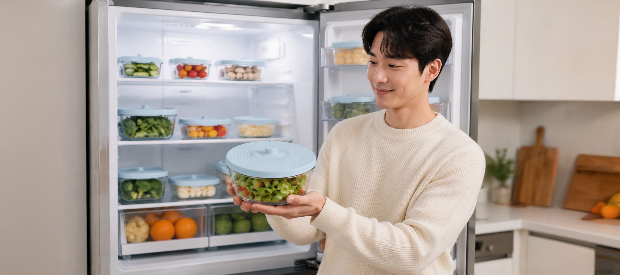 실리콘 식품 보관 뚜껑