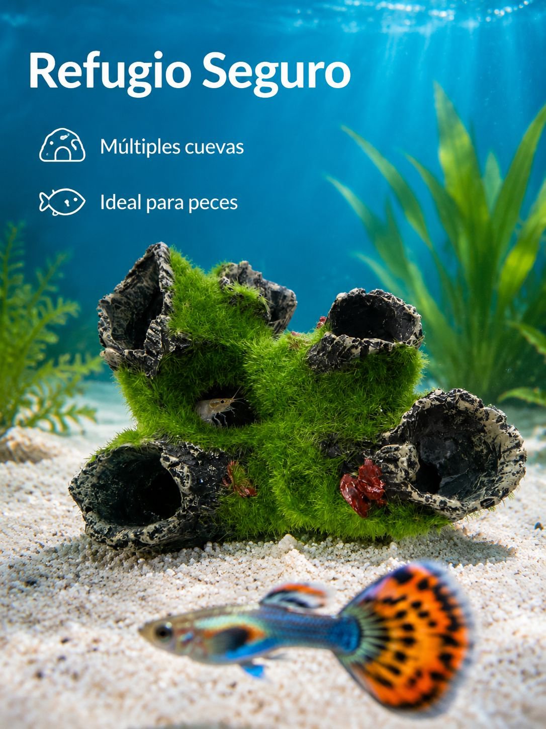 Adorno simulado para paisajismo de acuario