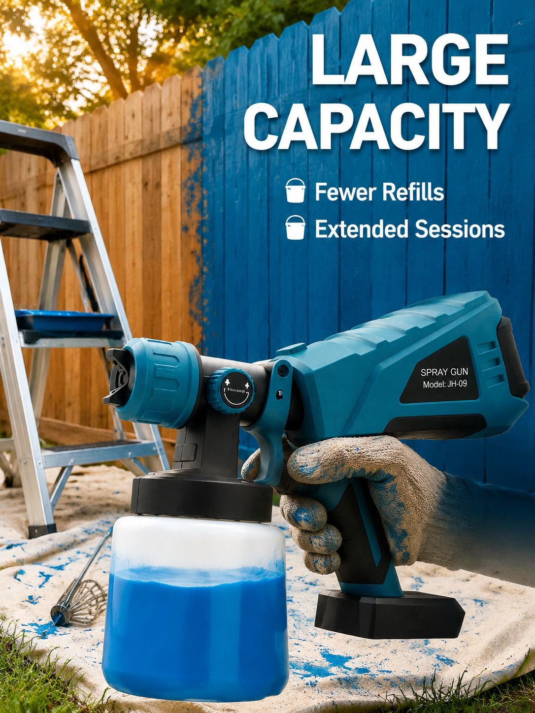 Electric spray gun a large capacity color box