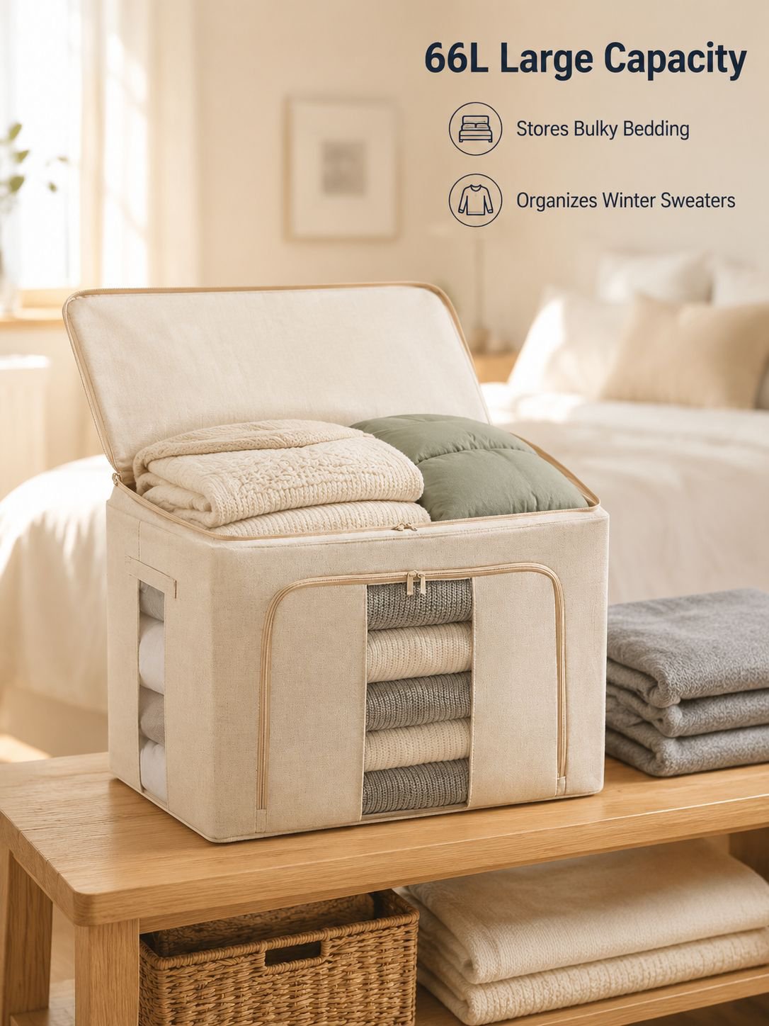 New Cotton Linen Storage Box