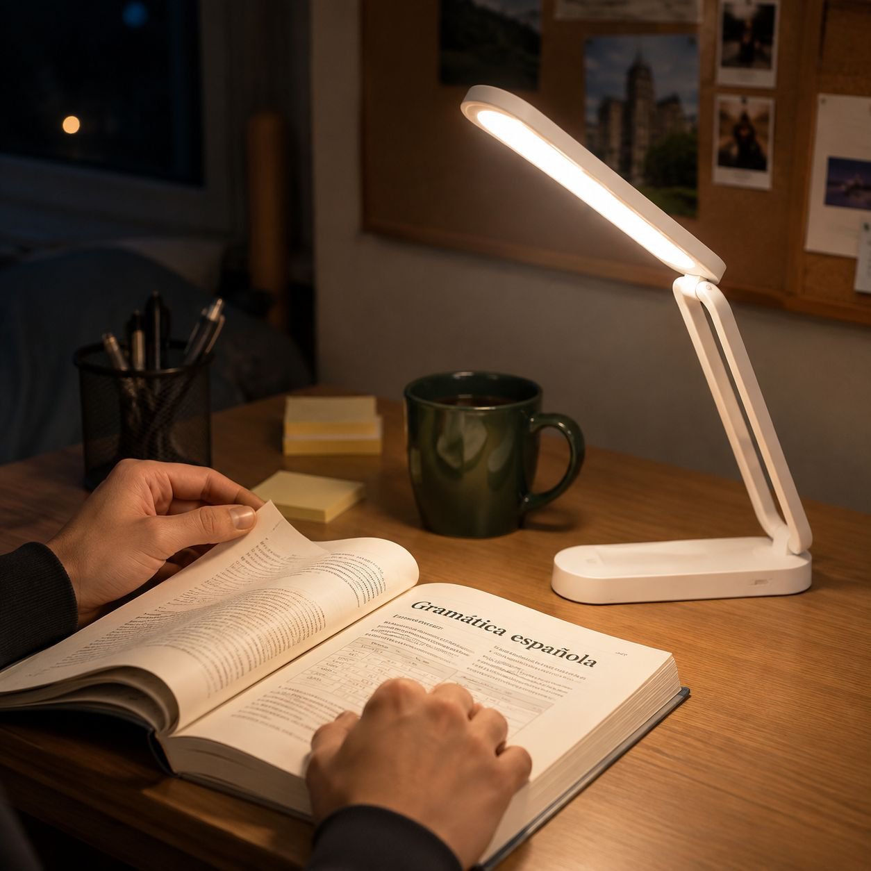 Lámpara de escritorio LED para proteger la vista, recargable y enchufable, para estudiantes