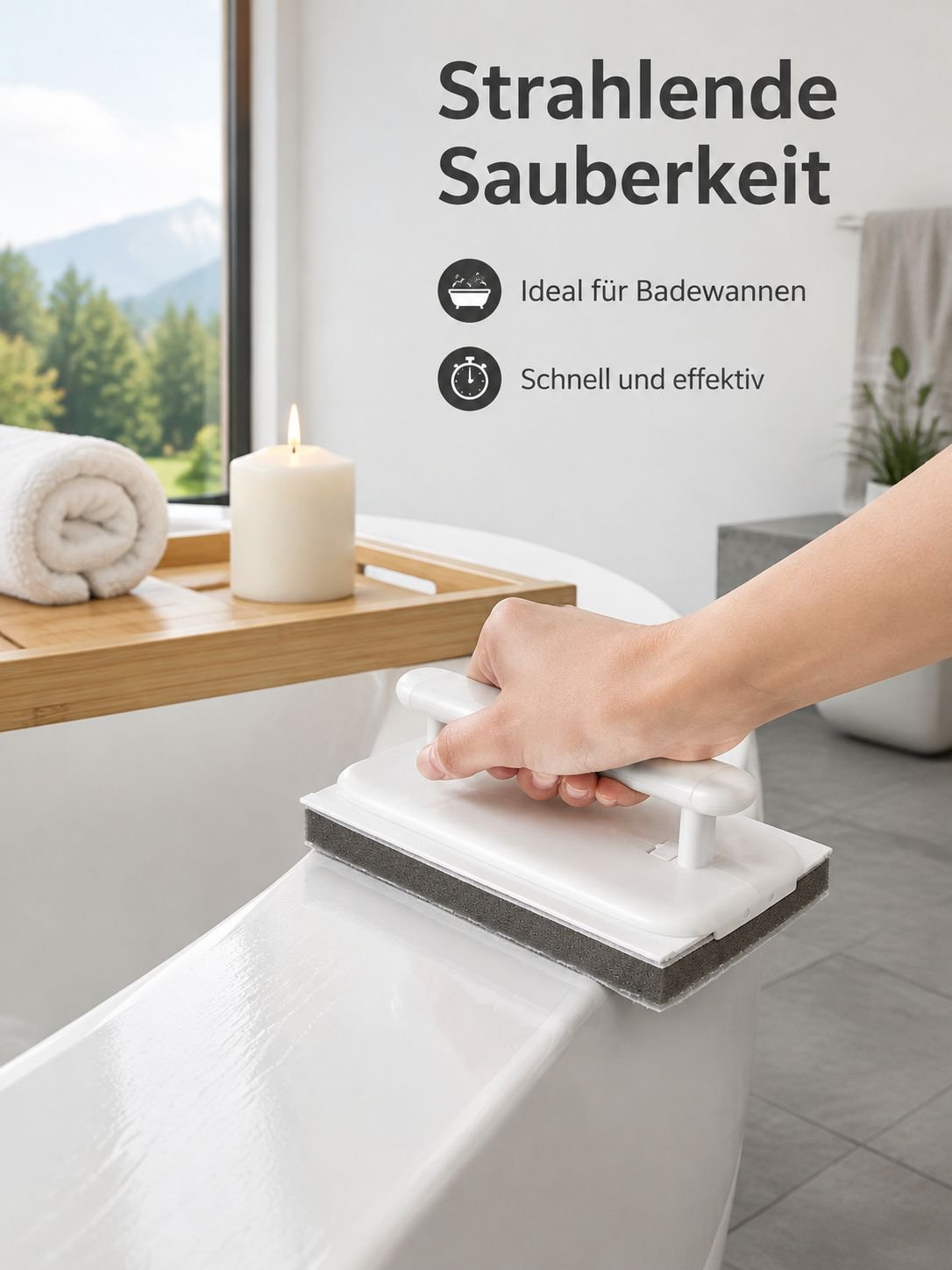 Klappbare Fensterfugenreinigungsbürste