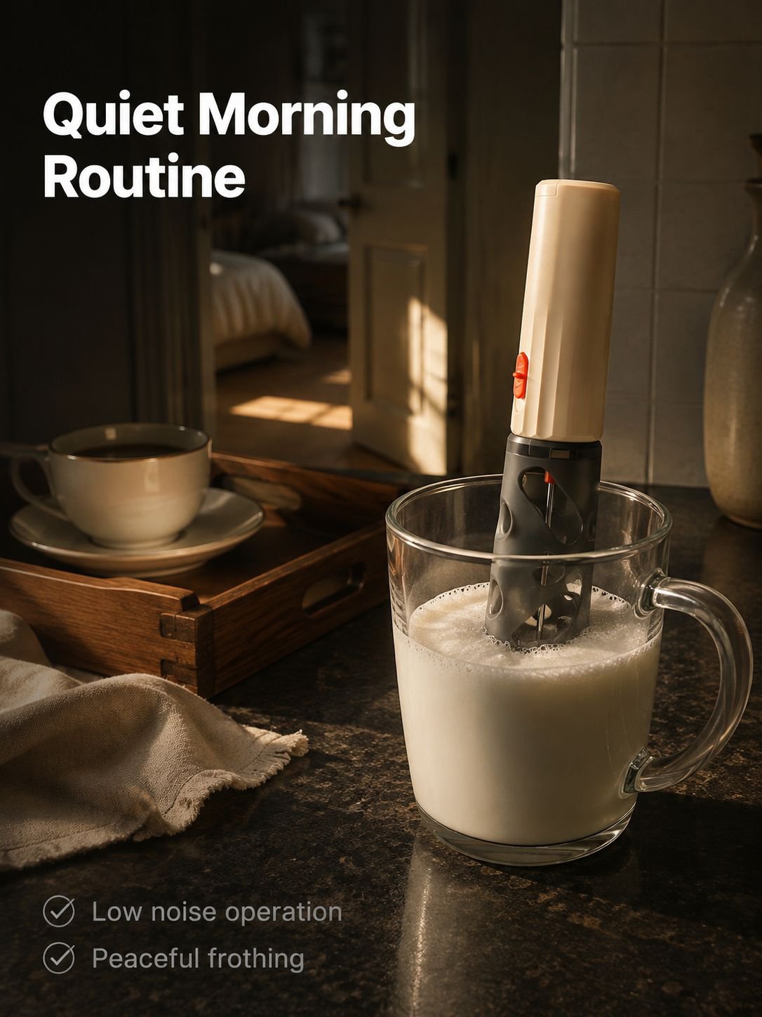 New electric coffee frother/milk frother/stirrer for home use, hands-free milk frother/stirrer.