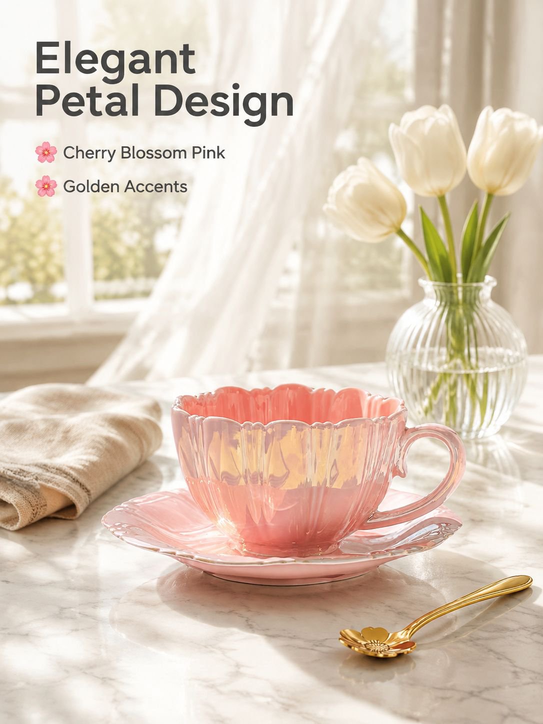 Petal Coffee Cup and Saucer Set