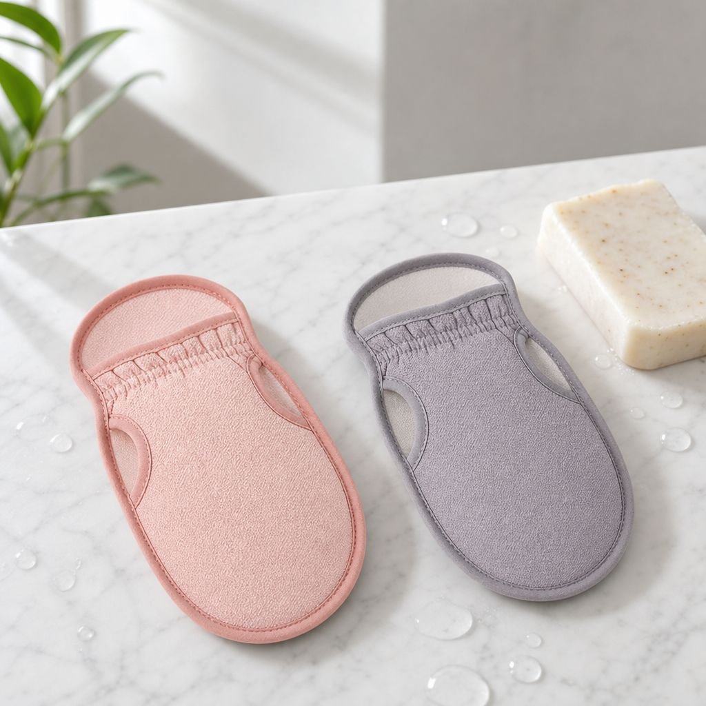 Powerful Exfoliating Bath Glove Back Scrubber Towel