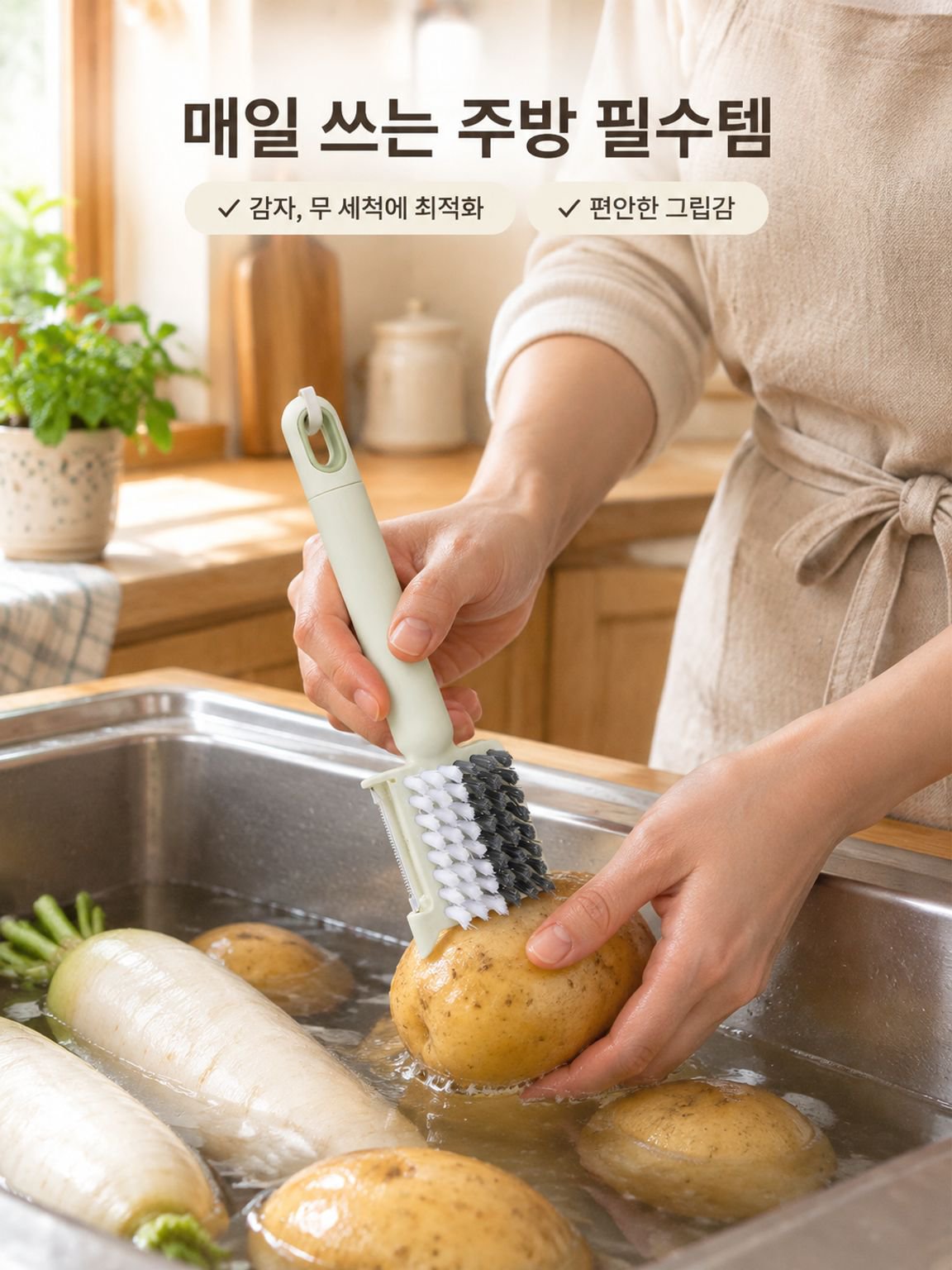 다용도 과일·채소 브러시