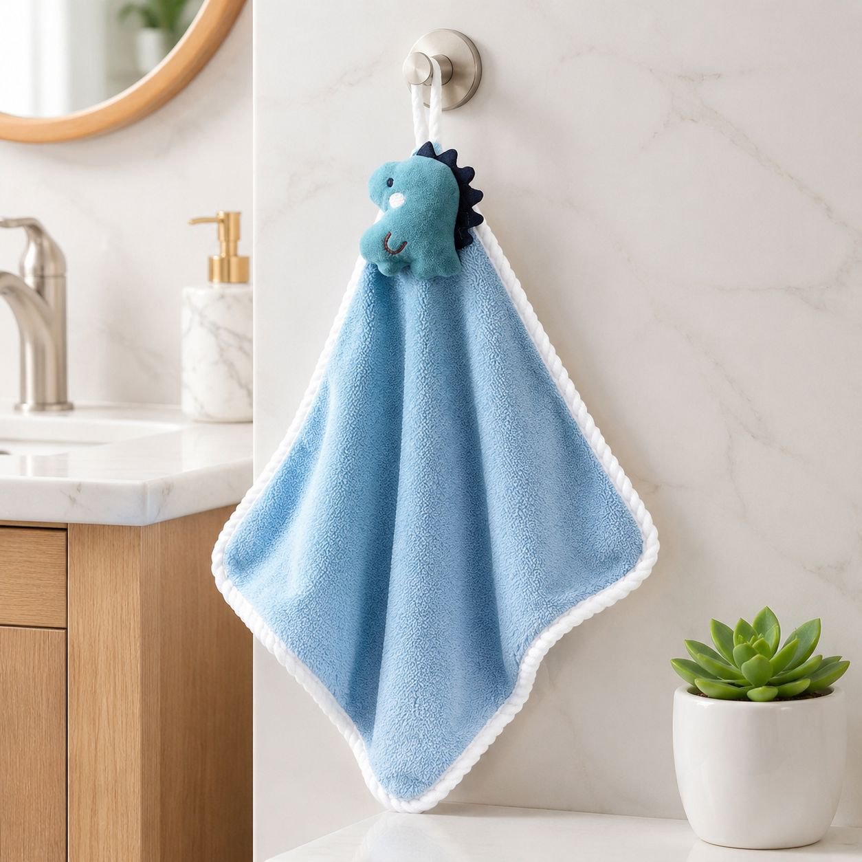 Cute cartoon children's quick drying ultra-fine fiber handkerchief