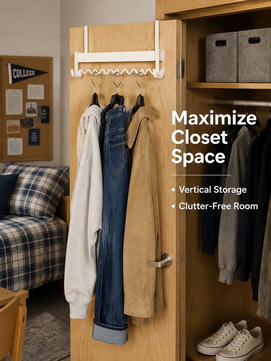 Wavy Dormitory Clothes Storage Hook